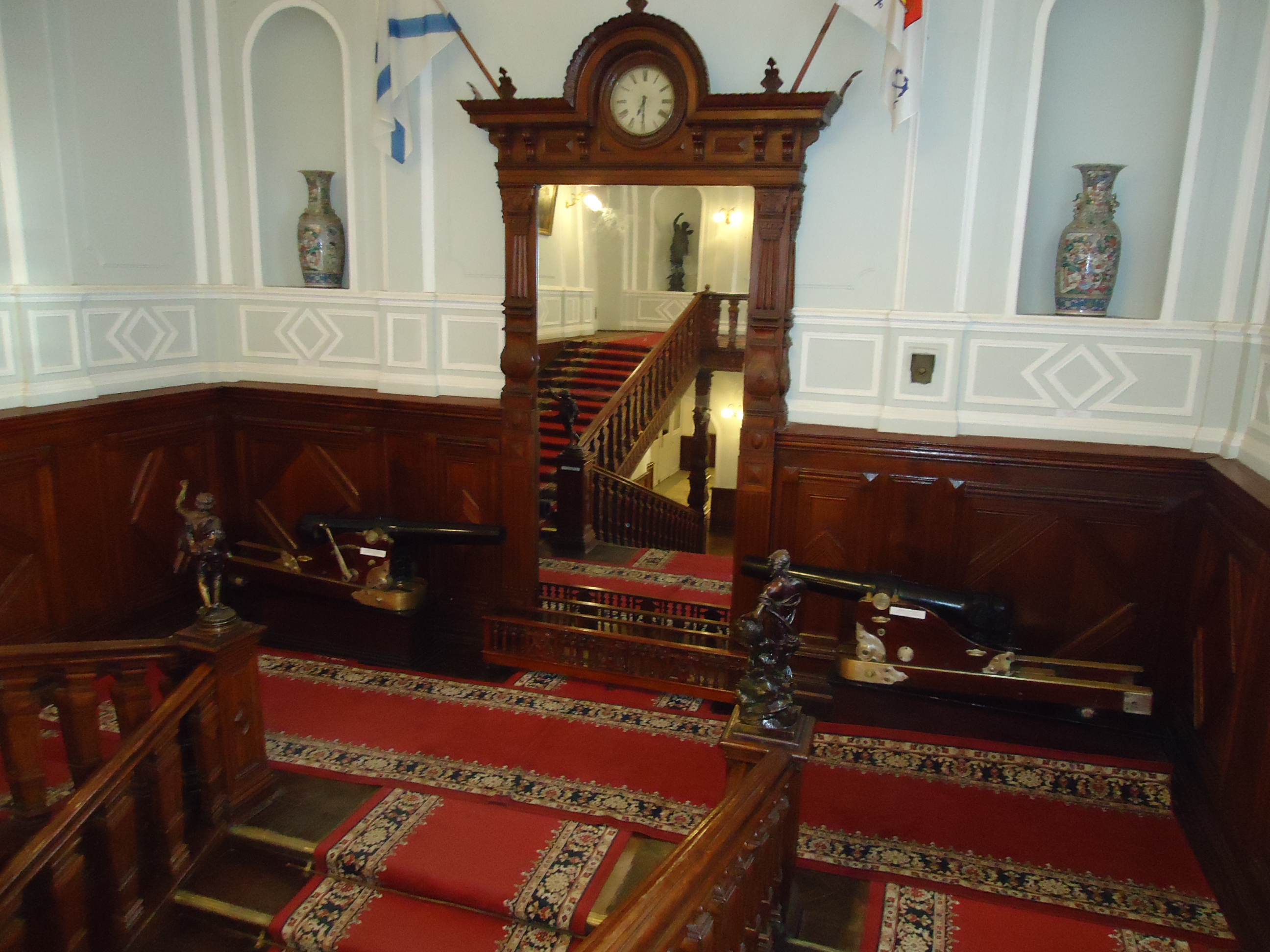 The staircase of the Officers Club